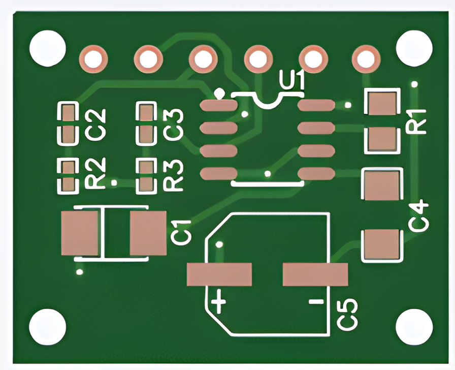 Lato superiore PCB MicroAmplifierModule